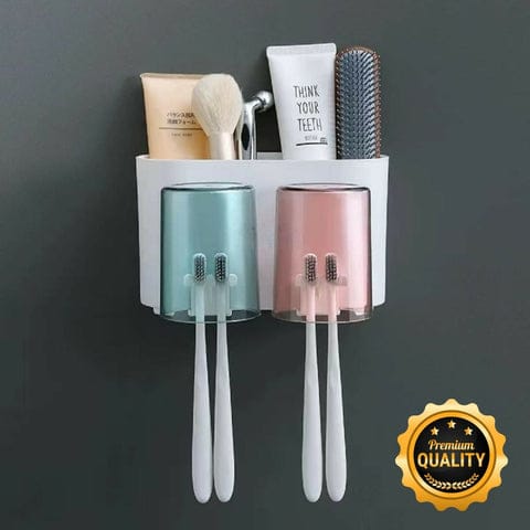 Multifunctional wall-mounted toothbrush holder designed to keep your bathroom neat and organized