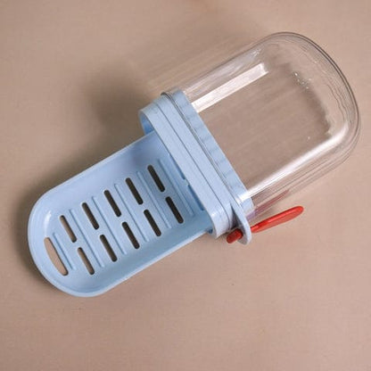Multifunctional Soap Box with Drain Tray and Lock Clip – Plastic Transparent Soap Case with Lid for Bathroom, Kitchen &amp; Travel – Hygienic Soap Holder Organizer (Light Blue / 4pc)