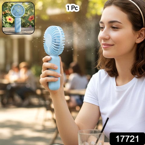 Portable Mini Handheld Fan 1 Pc Rechargeable USB Personal Cooling Fan Compact Travel Friendly High Speed Airflow Fan for Home Office Outdoor and Summer Use