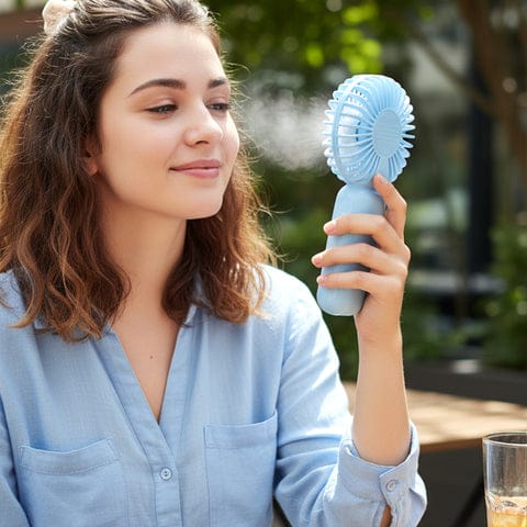 Portable Mini Handheld Fan 1 Pc Rechargeable USB Personal Cooling Fan Compact Travel Friendly High Speed Airflow Fan for Home Office Outdoor and Summer Use
