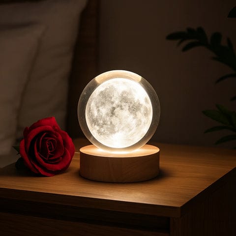 3D Crystal Ball lamps With Base for Bedroom 3D Lamps for Home Decoration 3D Crystal Ball Night Light Gifts for Women Gifts for Men Room Decor Items for Bedroom for Friend and Family (1 Pc / Mix Design)